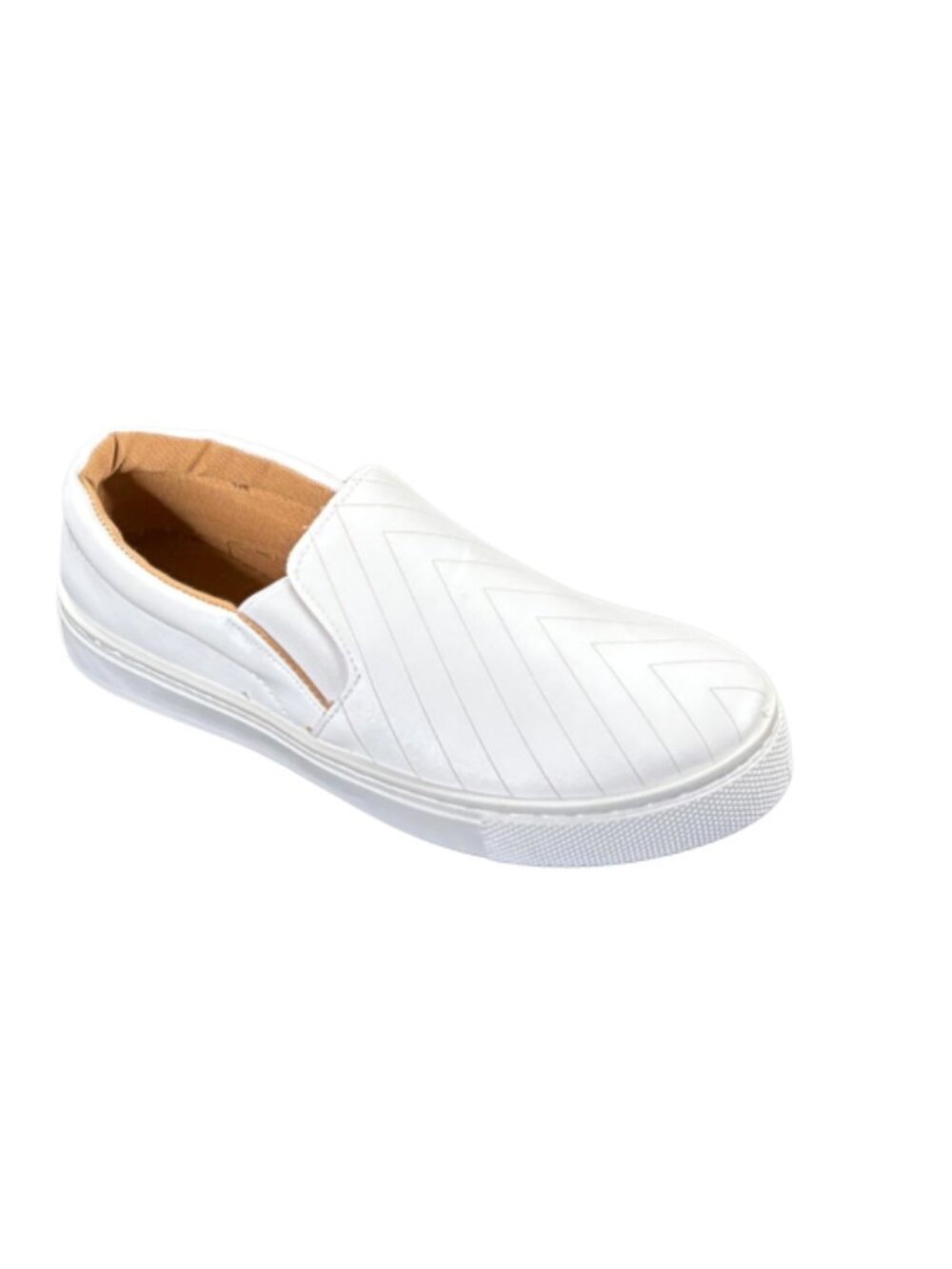Qupid Reba-121D Women’s White Slip-On Casual Sneakers